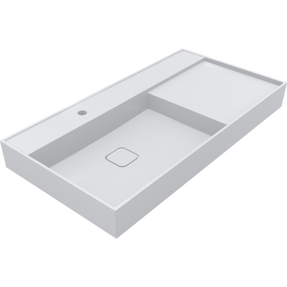 Умывальник Miraggio Soul 1000 Miramarble 8813393 (100x52 см, с крылом), Доступные размеры: 100 x 52, Цвет производителя: белый глянец, Технология производства: Miramarble, фото 