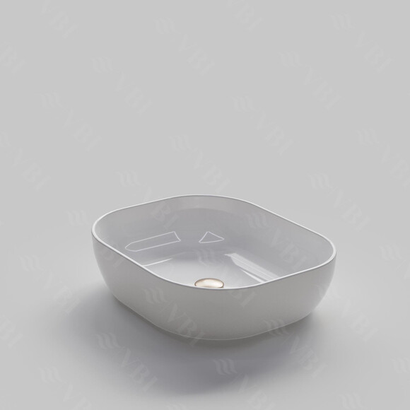 Умивальник VBI Bergamo White VBI-012500 (50x40 см, чаша), Доступні розміри: 50 x 40, Колір виробника: білий глянець, фото , изображение 5