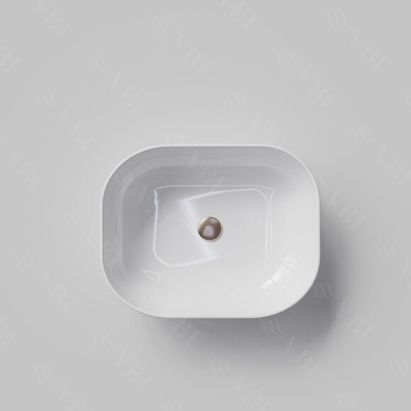 Умивальник VBI Bergamo White VBI-012500 (50x40 см, чаша), Доступні розміри: 50 x 40, Колір виробника: білий глянець, фото , изображение 6