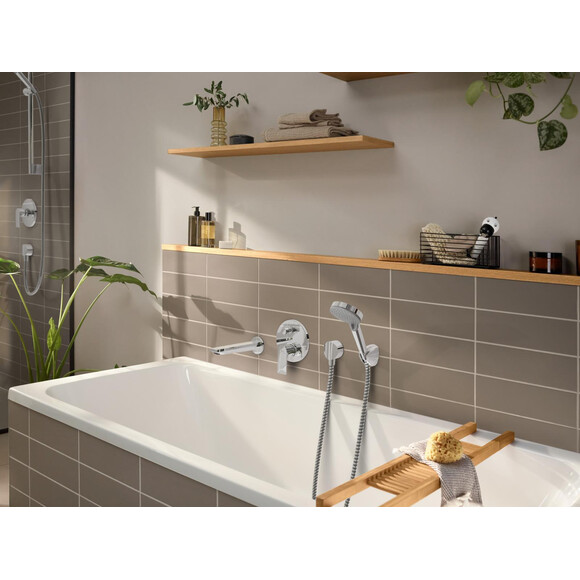 Зовнішня частина змішувача прихованого монтажу для ванни Hansgrohe Rebris E Chrome 72468000, Колір виробника: хром, фото , изображение 2