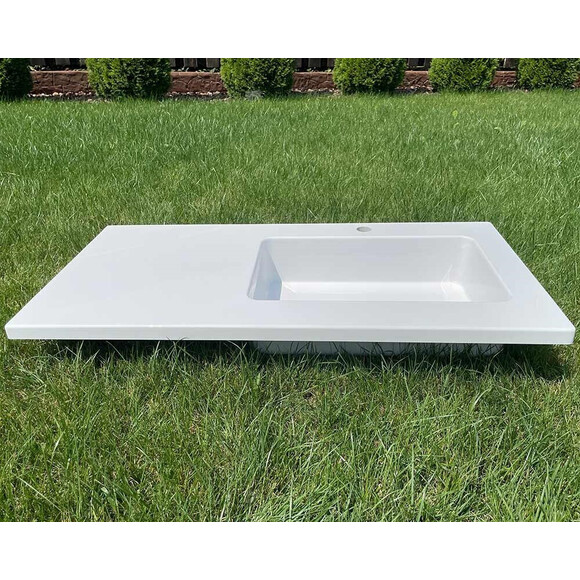 Умивальник Snail Арія R 166RA100 (100x50 см, з крилом), Доступні розміри: 100 x 50 R, Колір виробника: білий глянець, фото , изображение 7