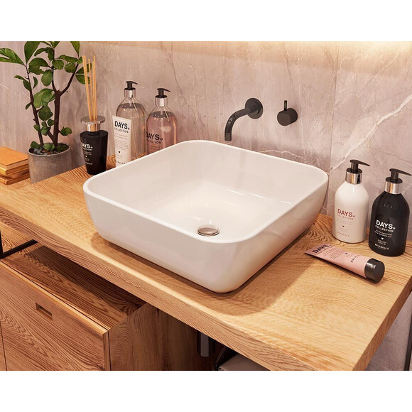 Умывальник Snail Палермо 178A100 (40x40 см, чаша), Цвет производителя: белый глянец, фото 6