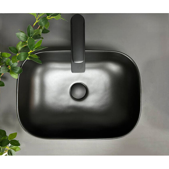 Раковина VBI Ravenna Black Matt VBI-011203 (45x32 см, чорна матова, чаша), Доступні розміри: 45 x 32, Колір виробника: чорний матовий, фото , изображение 3