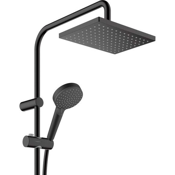 Душевая система с термостатом Hansgrohe Vernis Shape Showerpipe 230 Black Matt 26286670 (черная матовая), Цвет производителя: черный матовый, фото 3
