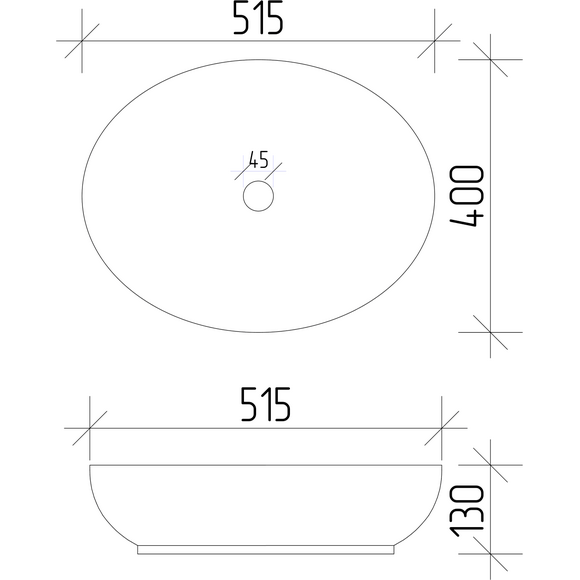 Умывальник VBI Livorno White VBI-012600 (51x40 см, чаша), фото 7