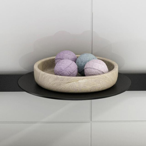 Полка в ванную Hansgrohe Wallstoris Black Matt 27915670 (20x16.9 см, черная матовая, настенная), Цвет производителя: черный матовый, фото 2