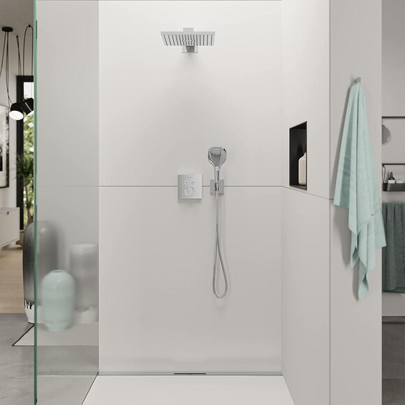 Підключення для душового шлангу Hansgrohe Fixfit Porter Square Chrome 26889000 (з утримувачем), Колір виробника: хром, фото , изображение 2