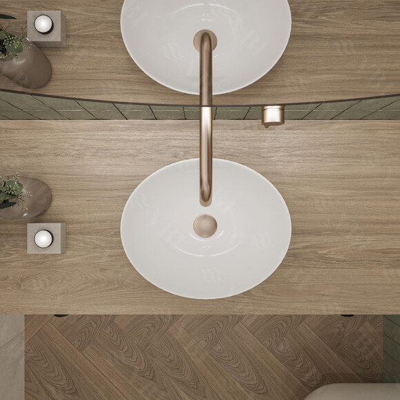 Раковина VBI Parma White VBI-011000 (40x33 см, чаша), Доступні розміри: 40 x 33, Колір виробника: білий глянець, фото , изображение 4