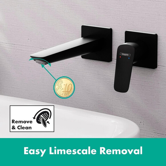 Зовнішня частина змішувача прихованого монтажу для умивальника Hansgrohe Logis Black Matt 71256670 (чорна матова), Колір виробника: чорний матовий, фото , изображение 5