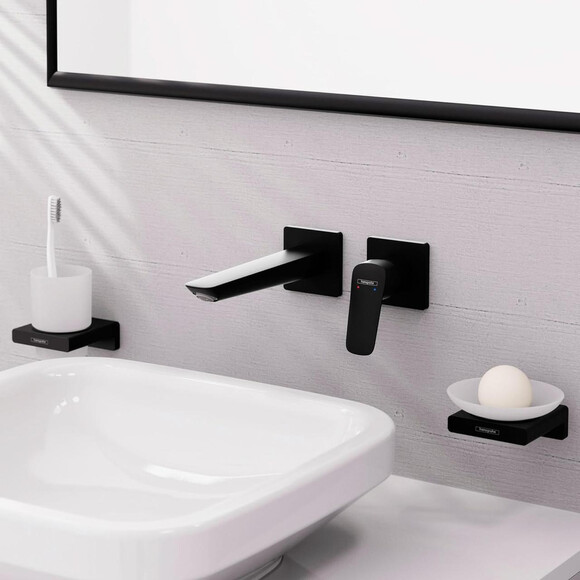 Зовнішня частина змішувача прихованого монтажу для умивальника Hansgrohe Logis Black Matt 71256670 (чорна матова), Колір виробника: чорний матовий, фото , изображение 3
