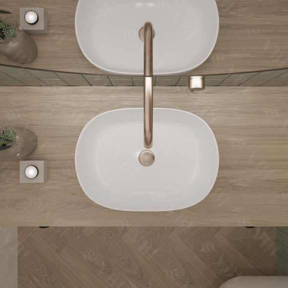 Раковина VBI Modena S White VBI-012001 (47x34 см, чаша), Доступные размеры: 47 x 34, Цвет производителя: белый глянец, фото 4