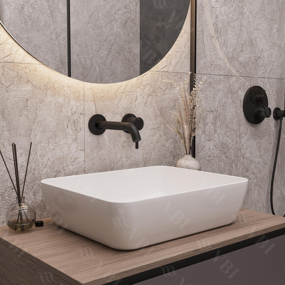 Раковина VBI Palermo White VBI-012300 (50x39 см, чаша), Доступні розміри: 50 x 39, Колір виробника: білий глянець, фото , изображение 2