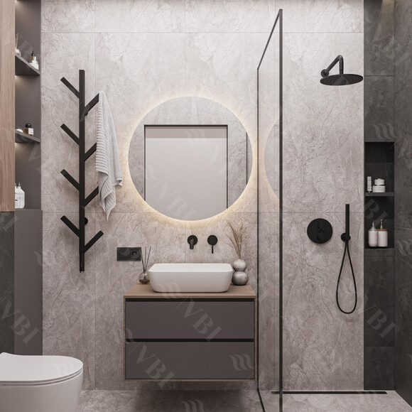 Раковина VBI Palermo White VBI-012300 (50x39 см, чаша), Доступні розміри: 50 x 39, Колір виробника: білий глянець, фото , изображение 4