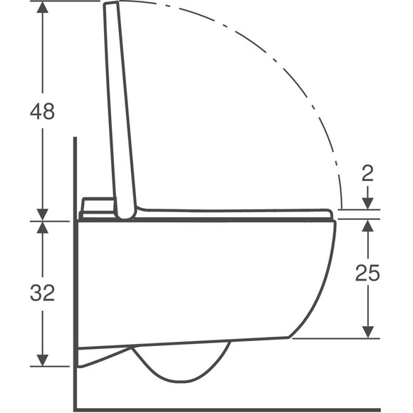 Безободковый подвесной унитаз-биде Geberit Alba AquaClean 146.350.01.1 (воронкообразный, с сиденьем), фото 8