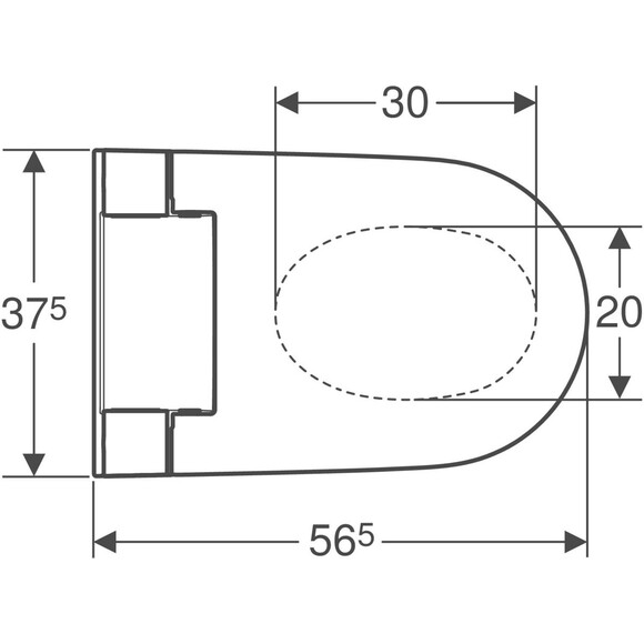 Безободковый подвесной унитаз-биде Geberit Alba AquaClean 146.350.01.1 (воронкообразный, с сиденьем), фото 7
