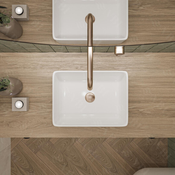 Умивальник VBI Asti S White VBI-013001 (41x30 см), Доступні розміри: 41 x 30, Колір виробника: білий глянець, фото , изображение 4