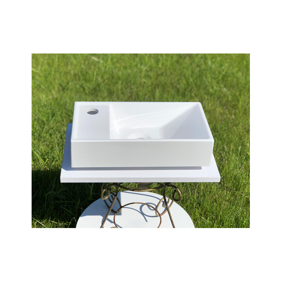 Умивальник Snail Естель L 153A100 (40x22 см), Доступні розміри: 40 x 22 L, Колір виробника: білий глянець, фото , изображение 5