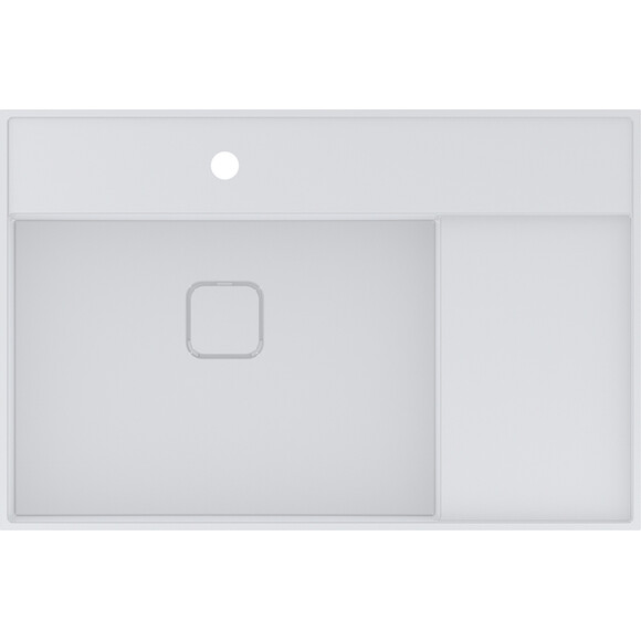 Умывальник Miraggio Soul 800 Miramarble 8813306 (80x52 см, с крылом), Доступные размеры: 80 x 52, Технология производства: Miramarble, Цвет производителя: белый глянец, фото 3