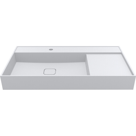 Умывальник Miraggio Soul 900 Mirasoft 8813321 (90x52 см, белый матовый, с крылом), Доступные размеры: 90 x 52, Технология производства: Mirasoft Technology, Цвет производителя: белый матовый, фото 2