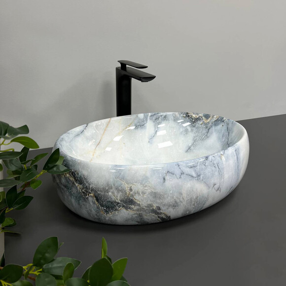 Раковина VBI Veneto Granit VBI-012806 (48x34 см, граніт, чаша), Доступні розміри: 48 x 34, Колір виробника: граніт глянсовий, фото , изображение 2