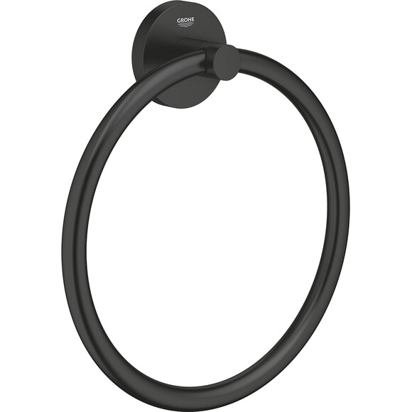 Тримач для рушників Grohe Essentials 1024612430 (чорний матовий, кільце), фото 