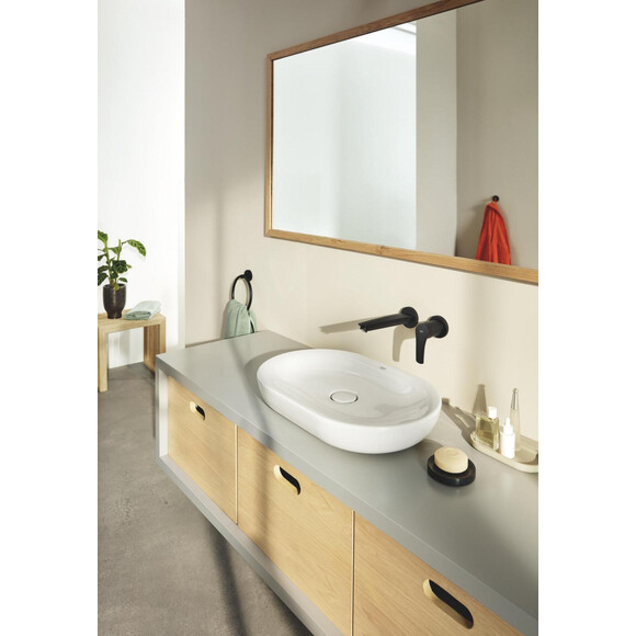 Тримач для рушників Grohe Essentials 1024612430 (чорний матовий, кільце), фото , изображение 4
