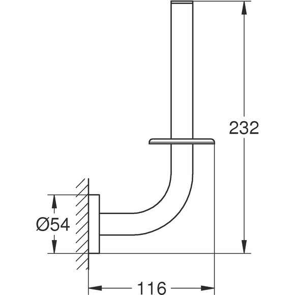 Тримач туалетного паперу Grohe Essentials 1024692430 (чорний матовий, для запасного рулону), фото , изображение 3