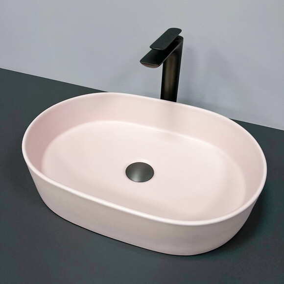 Раковина VBI Verona 50 Pink Matt VBI-011316 (50x37 см, розовая матовая), Доступные размеры: 50 x 37, Цвет производителя: розовый матовый, фото 3