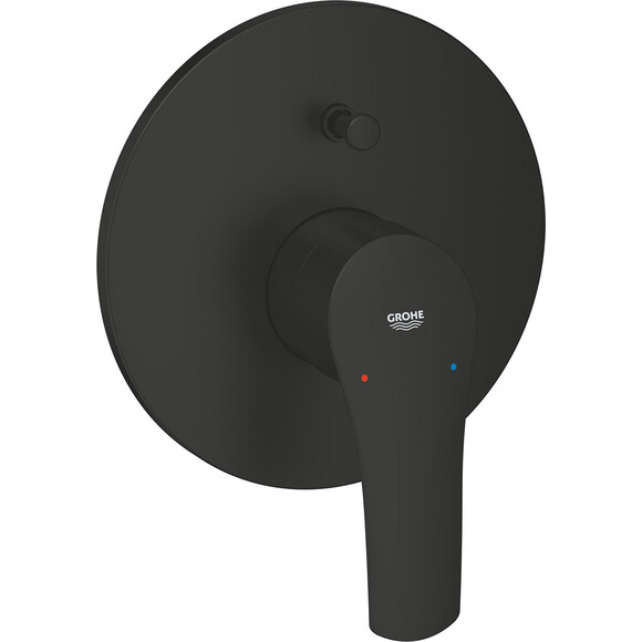 Зовнішня частина змішувача прихованого монтажу для ванни Grohe Eurosmart 194502433 (чорна матова), фото 