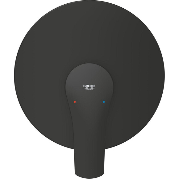 Зовнішня частина змішувача прихованого монтажу для душу Grohe Eurosmart 194512433 (чорна матова), фото , изображение 4