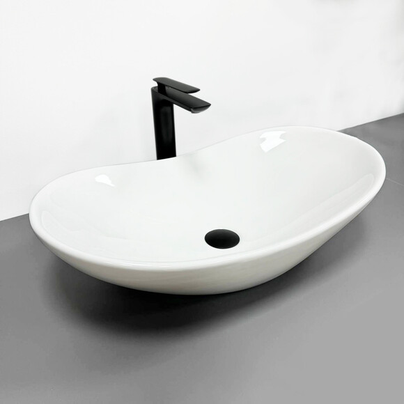 Раковина VBI Turin White VBI-011500 (61x36 см, чаша), Доступні розміри: 61 x 36, Колір виробника: білий глянець, фото , изображение 3