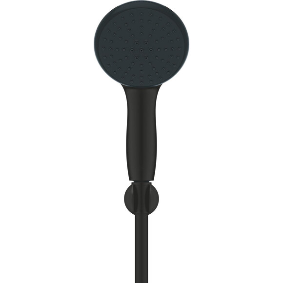 Лейка для душа Grohe Tempesta 110 261642433 (черная матовая, двухрежимная, с шлангом и держателем), фото 4