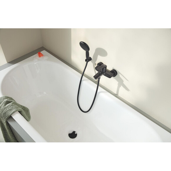 Лейка для душа Grohe Tempesta 110 261642433 (черная матовая, двухрежимная, с шлангом и держателем), фото 2