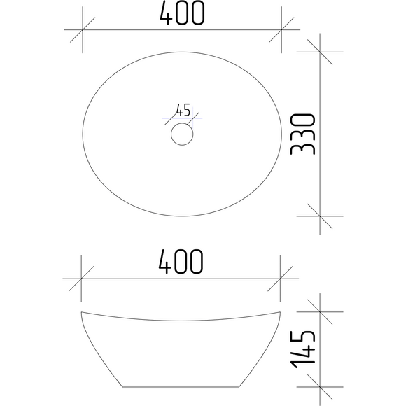 Раковина VBI Parma Marble Black VBI-011004 (40x33 см, чорний мармур, чаша), Доступні розміри: 40 x 33, Колір виробника: чорний мармур, фото , изображение 4