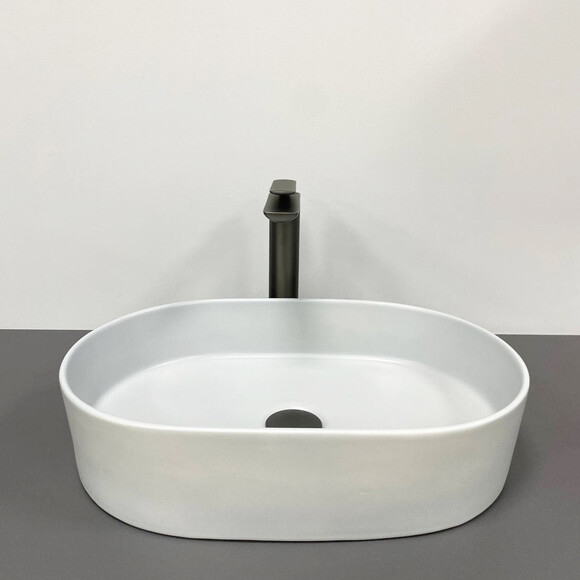 Раковина VBI Verona 50 Gray Matt VBI-011319 (50x37 см, серая матовая), Доступные размеры: 50 x 37, Цвет производителя: серый матовый, фото 2