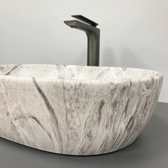 Раковина VBI Modena S Stone VBI-012002 (47x34 см, камінь, чаша), Доступні розміри: 47 x 34, Колір виробника: камінь, фото , изображение 3