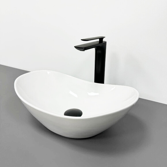 Раковина VBI Turin XS White VBI-011501 (43x28 см, чаша), Доступні розміри: 43 x 28, Колір виробника: білий глянець, фото , изображение 3