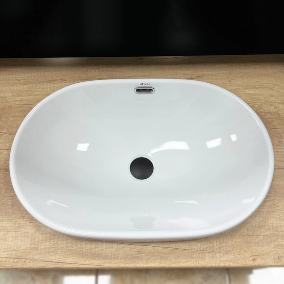 Умивальник VBI Gaeta White VBI-018014 (60x40 см), Доступні розміри: 61 x 40, Колір виробника: білий глянець, фото , изображение 2