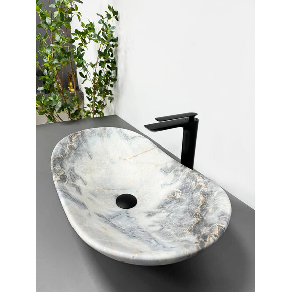 Раковина VBI Turin Granit Matt VBI-011503 (62x36 см, мрамор матовый, чаша), Доступные размеры: 62 x 36, Цвет производителя: мрамор матовый, фото 2