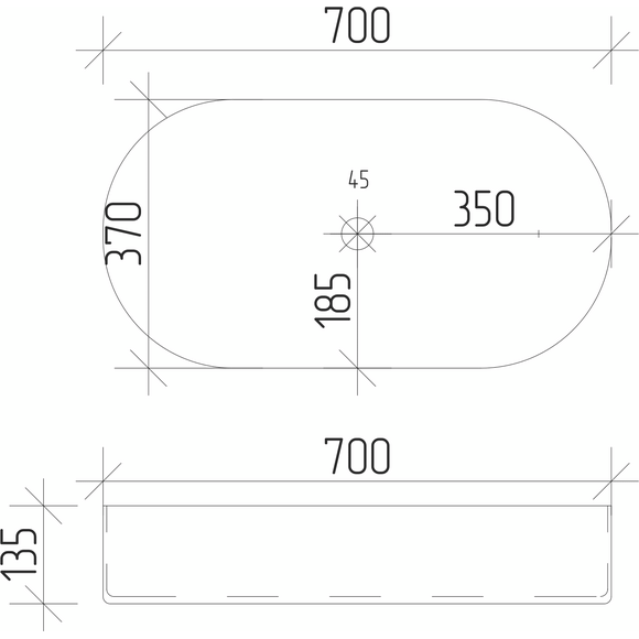 Раковина VBI Verona 70 White VBI-011302 (70x37 см), Доступні розміри: 70 x 37, Колір виробника: білий глянець, фото , изображение 6