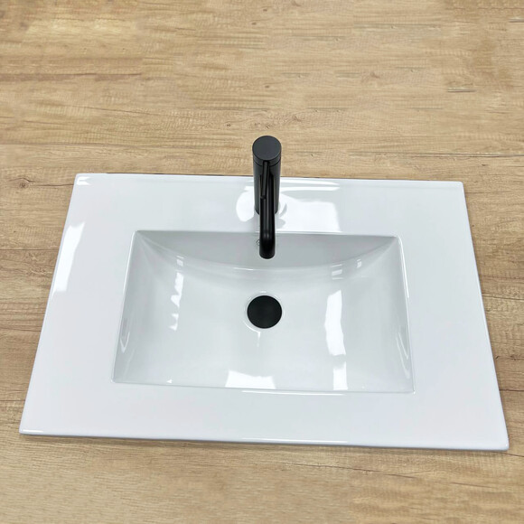 Умивальник VBI Ferrara 70 White VBI-018013 (71x46 см, з крилом), Доступні розміри: 71 x 46, Колір виробника: білий, фото , изображение 2