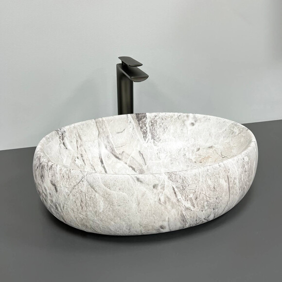 Раковина VBI Veneto Stone VBI-012803 (48x34 см, камінь, чаша), Доступні розміри: 48 x 34, Колір виробника: камінь матовий, фото , изображение 2