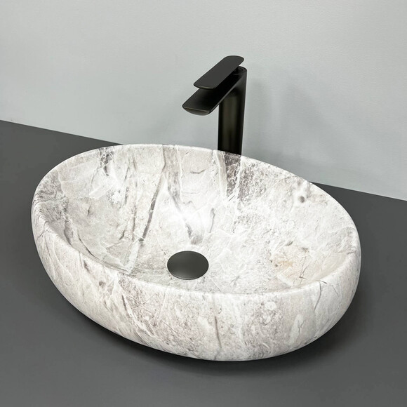Раковина VBI Veneto Stone VBI-012803 (48x34 см, камінь, чаша), Доступні розміри: 48 x 34, Колір виробника: камінь матовий, фото , изображение 3