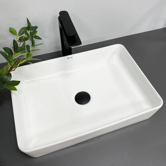 Умывальник VBI Triest 50 White VBI-012702 (50x34 см), Доступные размеры: 50 x 34, Цвет производителя: белый глянец, фото 