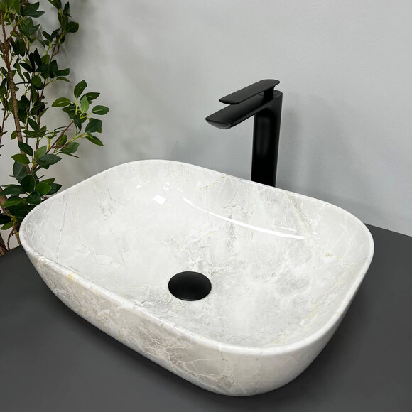 Раковина VBI Ravenna Light Stone VBI-011206 (45x32 см, светлый камень, чаша), Доступные размеры: 45 x 32, Цвет производителя: светлый камень, фото 3