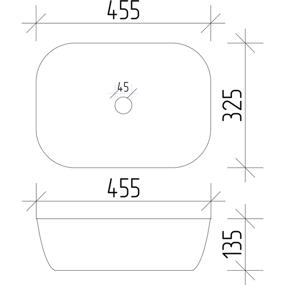 Раковина VBI Ravenna Marmo VBI-011210 (45x32 см, мрамор, чаша), Доступные размеры: 45 x 32, Цвет производителя: мрамор, фото 4