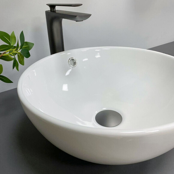 Умивальник VBI Brunico White VBI-015200 (43x43 см, чаша), Доступні розміри: 43 x 43, Колір виробника: білий глянець, фото , изображение 4