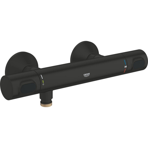 Смеситель для душа с термостатом Grohe Grohtherm 500 347932430 (черный матовый), фото 