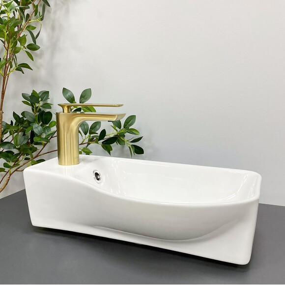 Умывальник VBI Fermo R White VBI-015606 (45x24 см, правая чаша), Доступные размеры: 45 x 24 R, фото 3