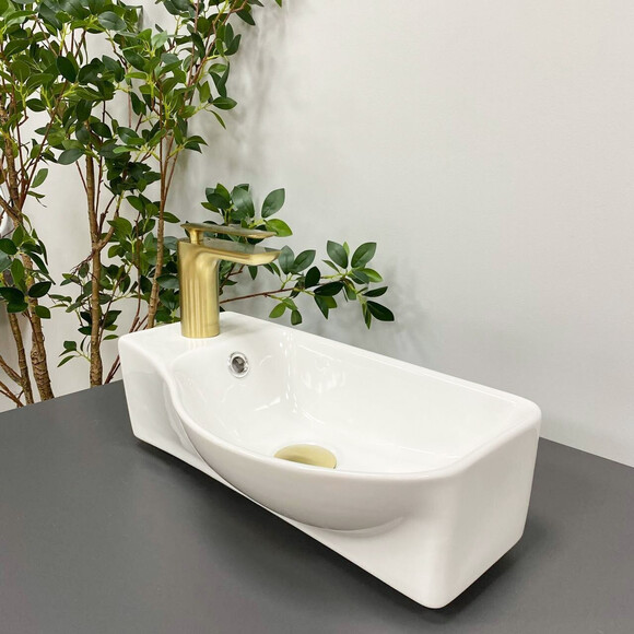 Умывальник VBI Fermo R White VBI-015606 (45x24 см, правая чаша), Доступные размеры: 45 x 24 R, фото 5